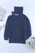Strapped Cut Out Shoulder Turtleneck Sweater